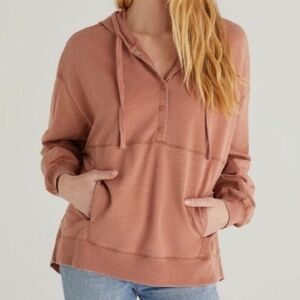 Z Supply Weekender Hoodie Pink